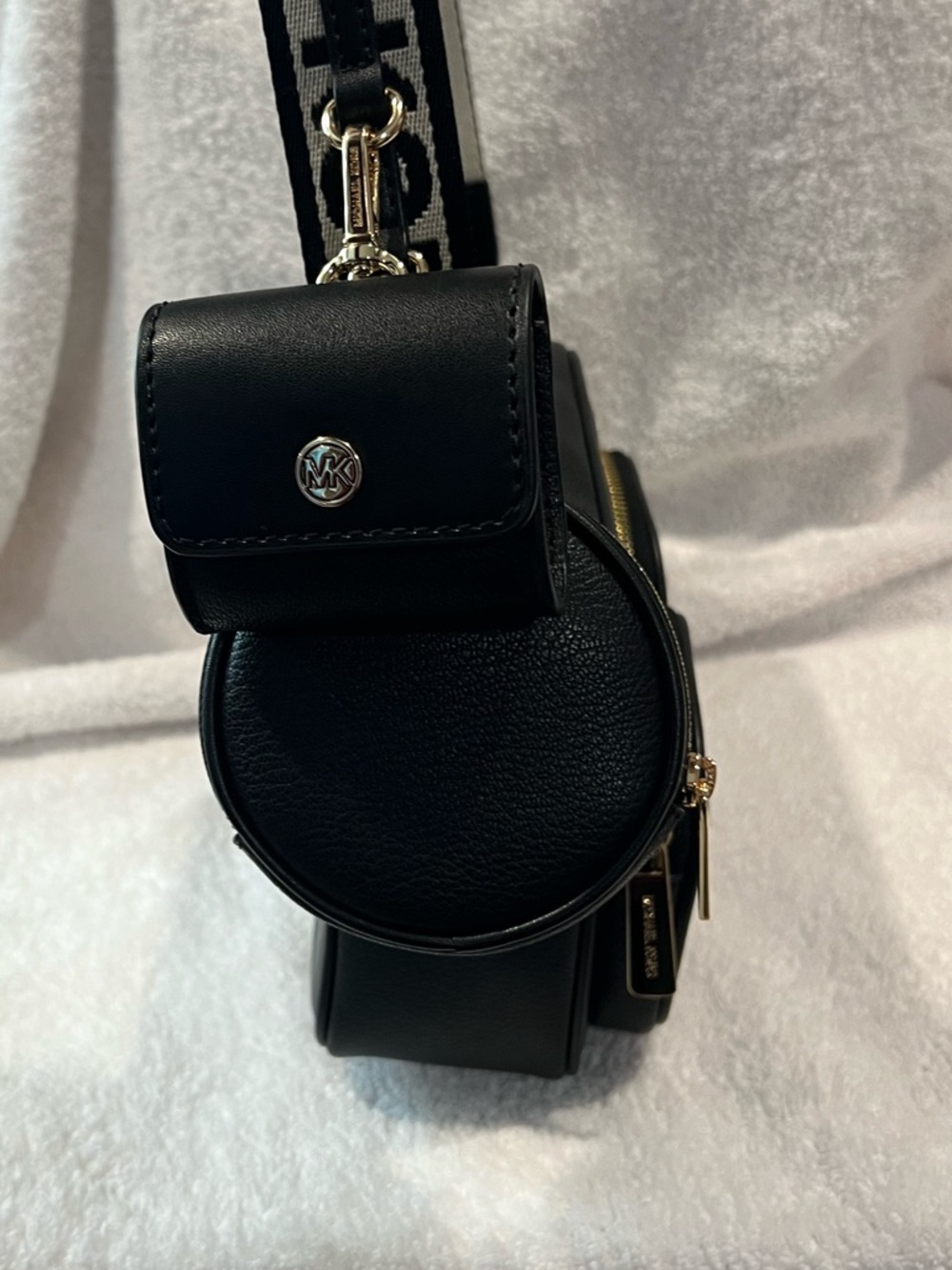 Michael Kors Jet Set Crossbody Black Leather